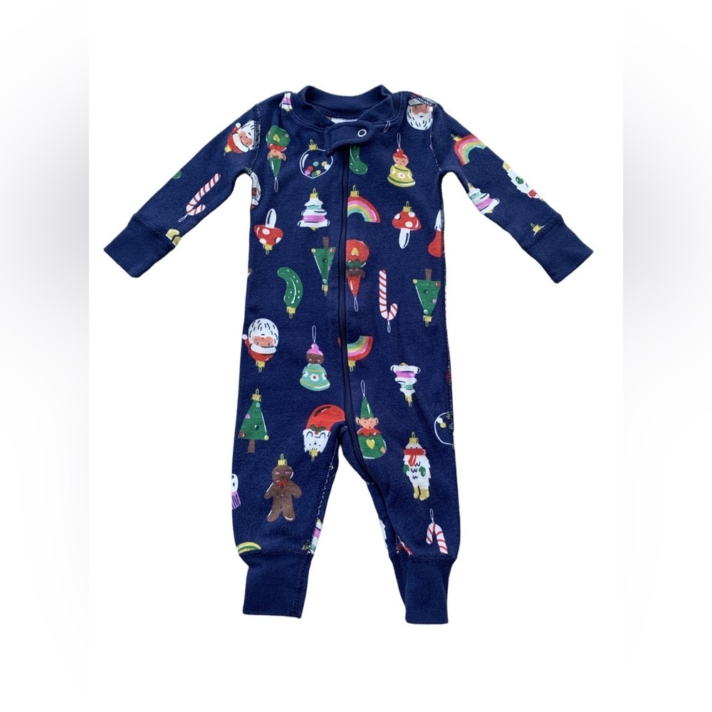Hanna Andersson Size 60, 3-6 Months Zip Pajamas Sleeper in Heirloom Ornaments